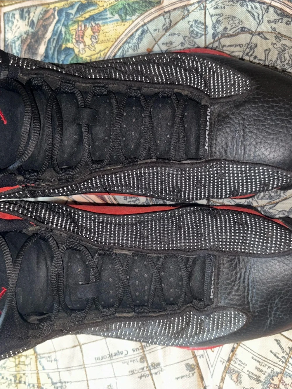 Jordan Men’s Sneakers - Black & Red Reflective Top